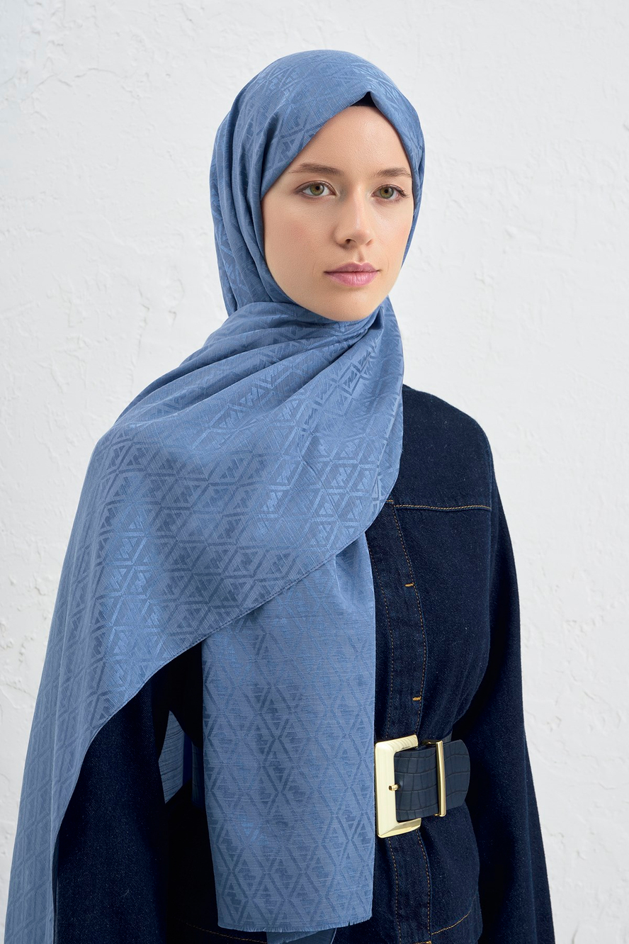 Armine Elegance İpek Pamuk Monogram Şal 26