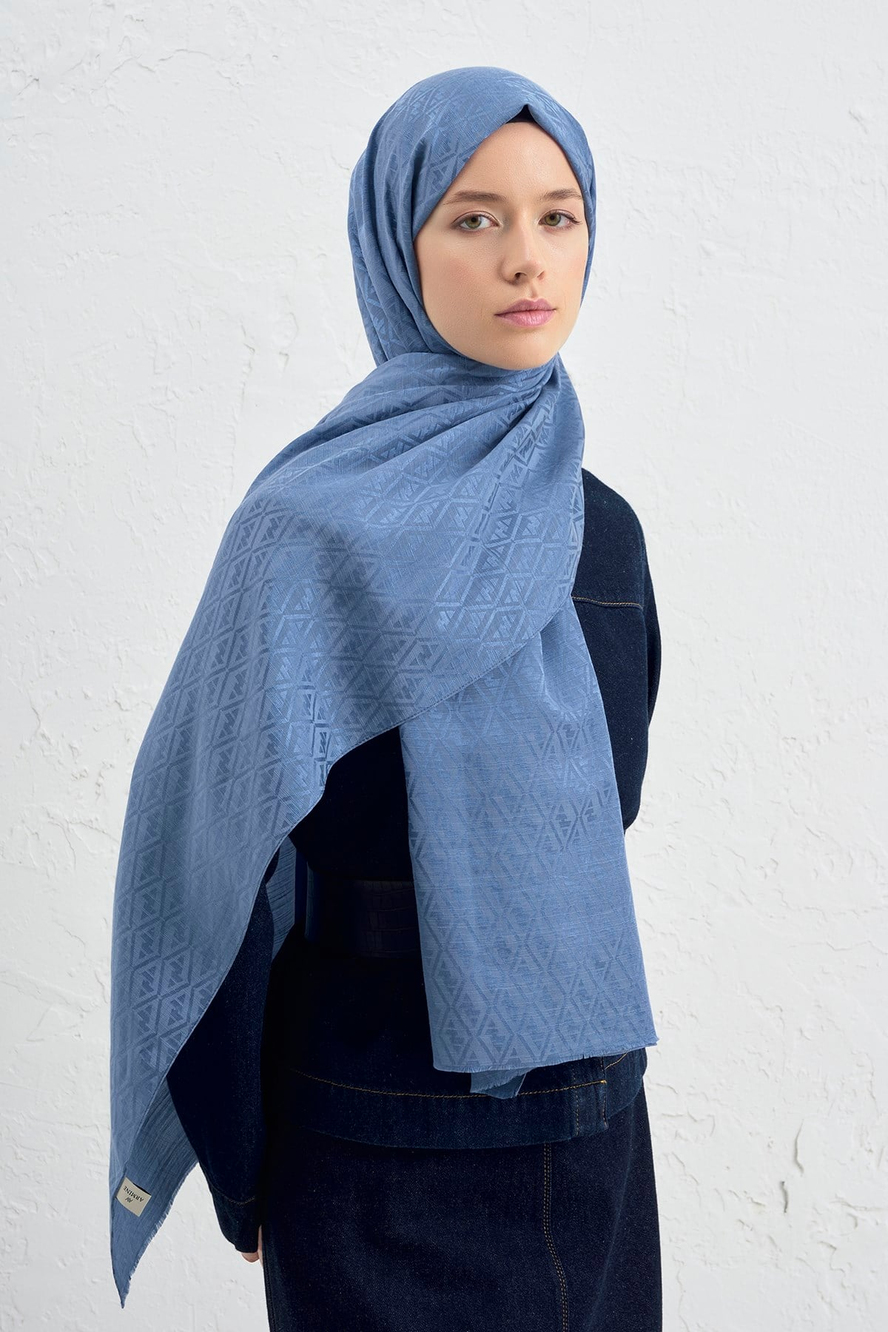 Armine Elegance İpek Pamuk Monogram Şal 26