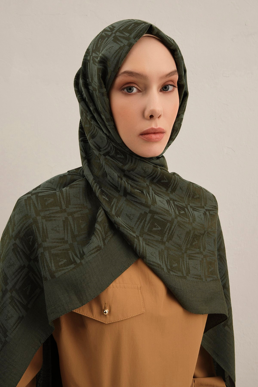 Armine Lyocell Naia Kare Monogram Şal 6 54