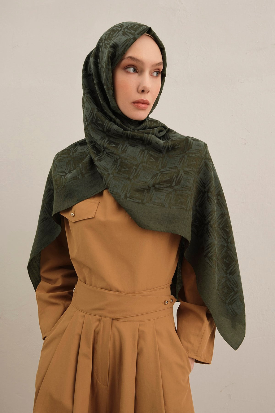 Armine Lyocell Naia Kare Monogram Şal 6 54