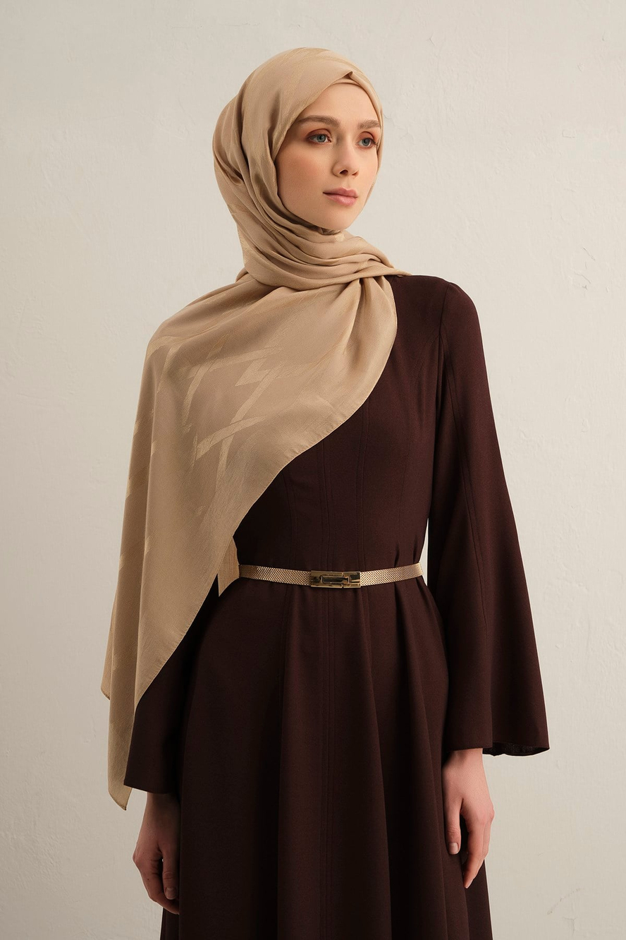Armine Lyocell Naia Zikzak Desen Şal  1- 04