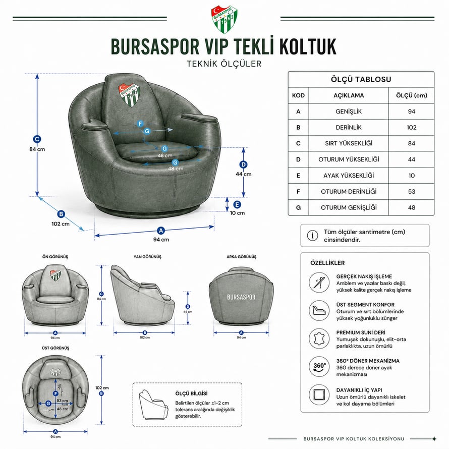 BURSASPOR VİP TEKLİ KOLTUK