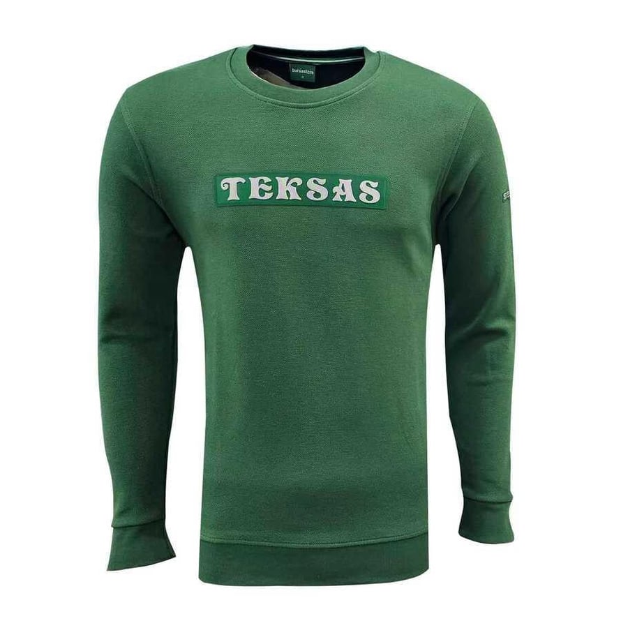 Sweat 0 Yaka Teksas Yeşil