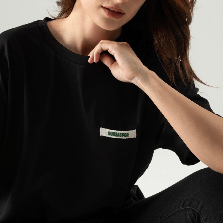 T-SHIRT BRS YAZI SİYAH 2025