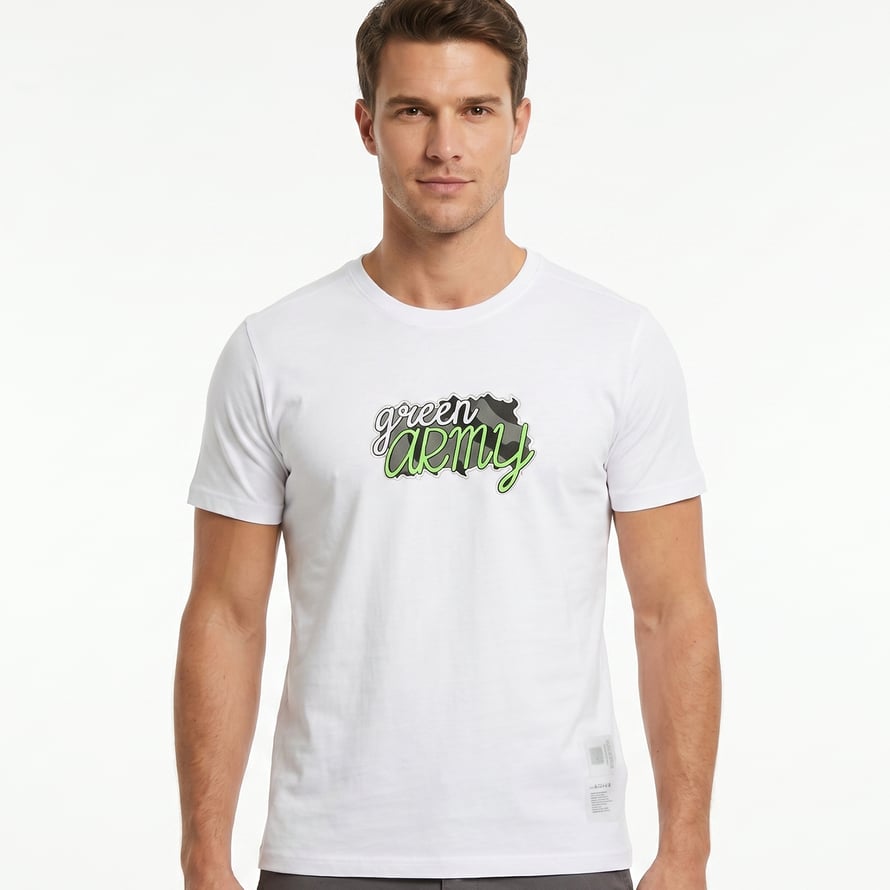 T-SHIRT GREEN ARMY BEYAZ 2026