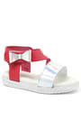 Artico Elenis Genuine Leaher Red Silvery Baby Girls Sandals 153-01-6003-KIRG.21