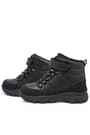 Unisex Kids Black Chunky Soled Winter Trekking Boots