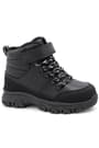 Unisex Kids Black Chunky Soled Winter Trekking Boots