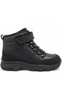 Unisex Kids Black Chunky Soled Winter Trekking Boots