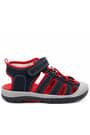 Artico Rock Genuine Leaher Navy Blue Red Kids Sandals