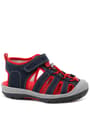 Artico Rock Genuine Leaher Navy Blue Red Kids Sandals