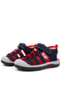 Artico Rock Genuine Leaher Navy Blue Red Kids Sandals