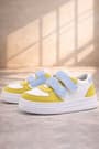 Artico Hellsa Kids White Yellow Velcro Sneakers