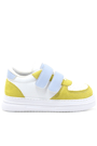 Artico Hellsa Kids White Yellow Velcro Sneakers