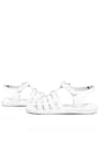Artico Bellini White Genuine Leather Vaketa Girls' Sandals
