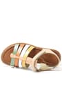 Artico Bellini Genuine Leather Vaketa Tan Colored Girls' Sandals