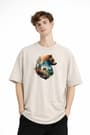 Bear2 - Oversize Tişört BEJ