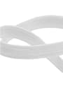 Beyaz 20 mm 5 mt Dayanıklı Sert Yassı Elastik Şerit Lastik B-0104-B-20