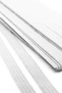 Beyaz 6 mm 5 mt Dayanıklı Sert Yassı Elastik Şerit Lastik B-0104-B-6