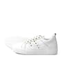 Beyaz Hakiki Deri Yüksek Taban Kadın Sneaker