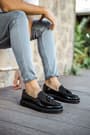 CH002 - RST Loafer Verniciata Erkek Ayakkabı SIYAH