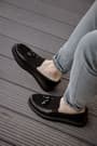 CH002 - RST Loafer Verniciata Erkek Ayakkabı SIYAH