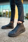 CH167 - GST Blazer Erkek Bot SIYAH/SIYAH