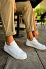 CH979 - Santoni CRT Spor Erkek Ayakkabı BEYAZ