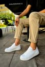 CH979 - Santoni CRT Spor Erkek Ayakkabı BEYAZ