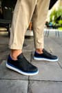 CH979 - Santoni GBT Spor Erkek Ayakkabı SIYAH/MAVI