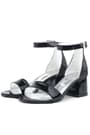 Elsa Black Rougan Shiny Girls Thick Heels Evening Shoes B610-SIA.26