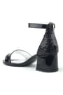 Elsa Black Rougan Shiny Girls Thick Heels Evening Shoes B610-SIA.26