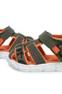 Khaki Green Orange Banded Babies Sandals A721-HKT.21