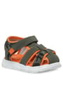 Khaki Green Orange Banded Babies Sandals A721-HKT.21