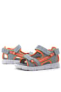 Genuine Leather Grey Orange Kids Sandals Shoes 10358-GTG.26