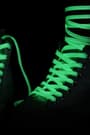 Fosforlu Neon 1 cm Kalınlığında Yeşil Renk 1 Çift Yassı Spor Ayakkabı Bağcığı