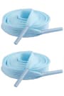 Fosforlu Neon Mavi 1 cm Kalınlığında 1 Çift Yassı Spor Ayakkabı Bağcığı