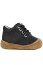 Soft Genuine Leather Zippered Black Baby Boots