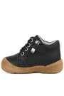 Soft Genuine Leather Zippered Black Baby Boots