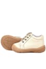 Soft Genuine Leather Zippered Beige Baby Boots
