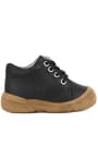 Soft Genuine Leather Zippered Black Baby Boots
