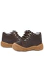 Soft Genuine Leather Zippered Brown Baby Boots