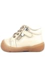 Soft Genuine Leather Zippered Beige Baby Boots
