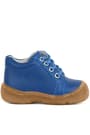 Soft Genuine Leather Zippered Dark Blue Baby Boots