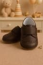 Genuine Leather Brown Banded Babies Shoes