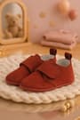 Booba Genuine Leather Burgundy Baby Bootee