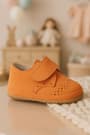 Genuine Leather Orange Banded Baby Shoes