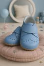 Genuine Leather Blue Banded Babies Shoes