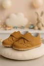 Genuine Leather Tabacc Banded Babies Shoes
