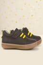 Genuine Leather Soft Brown Elastic Banded Kids Shoes